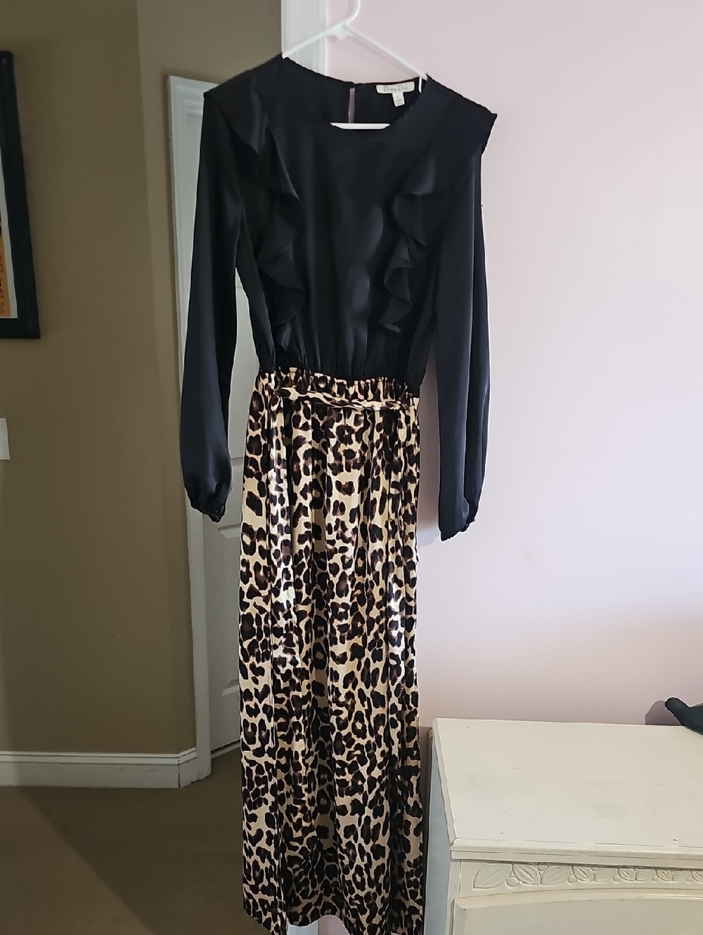 Dress Day Black Satin-Look Dress